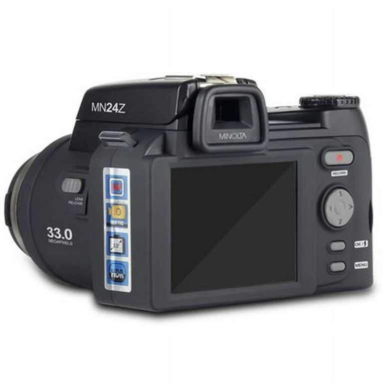 Minolta MN24Z-BK Digital Camera with Interchangeable Lens Kit & Tripod,  Black