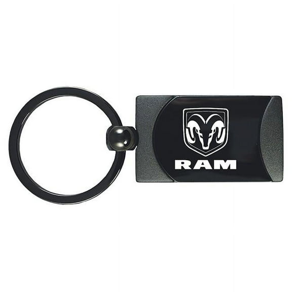 Au-Tomotive Gold KC1060.RAM.GM Ram Two-Tone Rectangular Key Fob - Gun Metal