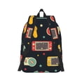thumbnail image 3 of Balery Retro Video Game Vintage Canvas Backpack for Men and Women - Large Capacity, Durable Travel Laptop Bag for School, Work, Hiking, and Outdoor Activities, 3 of 7