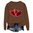 thumbnail image 2 of Xixinqiwan Women Valentines Day Sweatshirt,Women Love Heart Pullover Letter Print Tie Dye Crewneck Long Sleeve Shirt Women Top, 2 of 3