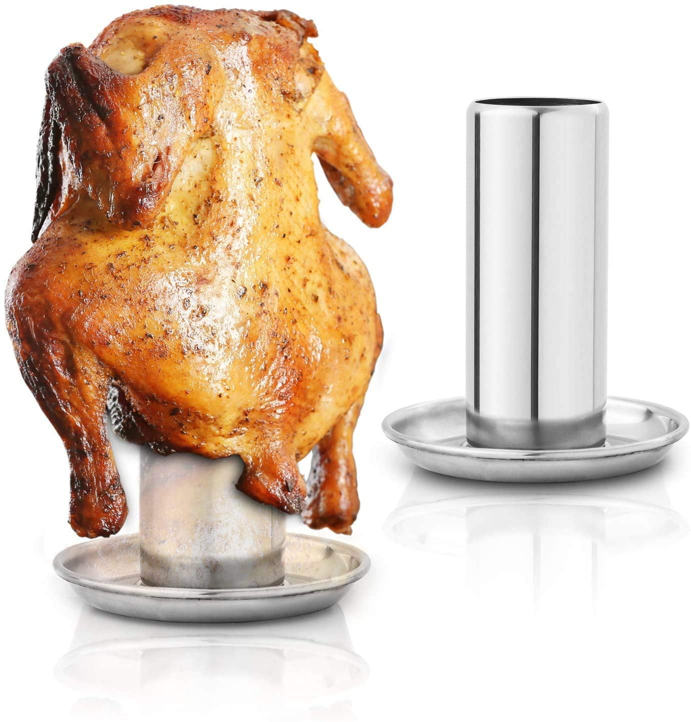 Barbecue Chicken Turkey Roaster BBQ BEER CAN Grill Oven Rack Stand