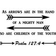 thumbnail image 2 of VWAQ As Arrows are in The Hand of A Mighty Man Psalm 127:4 Christian Wall Quotes Decal, 2 of 2