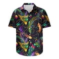 thumbnail image 4 of KeShDi T Shirts for Men Carnival Printed Short Sleeved Collar Button Up Shirt Multicolor 4X, 4 of 5