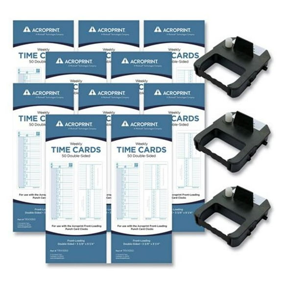Acroprint EXP500 EXP500 Accessory Bundle with 500 Cards & 3 Ribbons