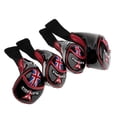 thumbnail image 1 of Paquete de 4 fundas para cabeza de palo de golf con forro grueso y cuello largo, color rojo negro rojo, 1 of 8