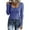 1# Dark Blue cheap stuff under 5 dollars, variant on Dyegold Henley Tops For Women Ribbed Knit Long Sleeve Fall Shirts Casual Slim Fit Button Up V Neck Plain Blouses Tunics Top