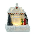 thumbnail image 1 of Christmas Santa Claus Snow House Tiny Scene Sets Luminous LED Light Up  Tree Shop Village Decorations Figurines Gift, 1 of 3