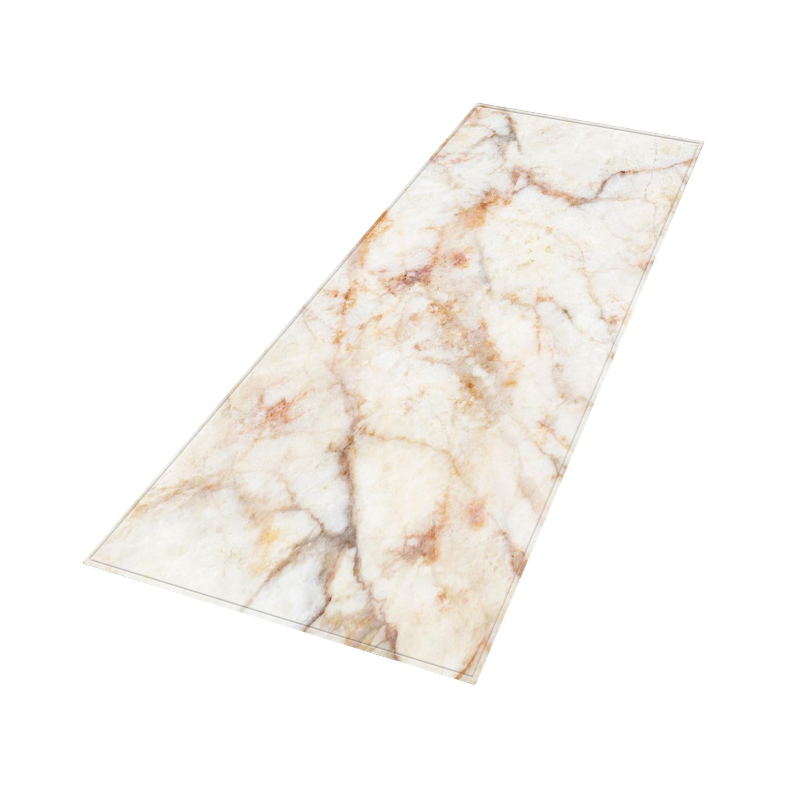 Marble Floor Mat Bathroom Floor Mat Long Rug Carpet for Entryway Brown