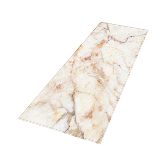 yotijay Marble Kitchen Mat Bathroom Floor Mat Carpet Area Rugs for Bathroom Living Room Brown