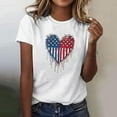thumbnail image 2 of VerPetridure American Flag Shirt for Women 4th of July Tee Shirt USA Stars Stripes T-Shirt Patriotic Summer Tunic Tops, 2 of 5