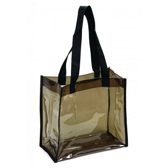 K-Cliffs NFL AAF Stadium Approved Clear PVC Tote Transparent Bag, Clear Black, Unisex