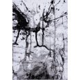 thumbnail image 2 of La Dole Rugs grey cream abstract runner rug 3x5 hallway (2'7" x 4'11", 80cm x 150cm), 2 of 5