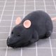 thumbnail image 5 of FELTECHELECTR Ratón de peluche de imitación para niños, regalo para gato, perro, orejas blancas (gris), 5 of 6