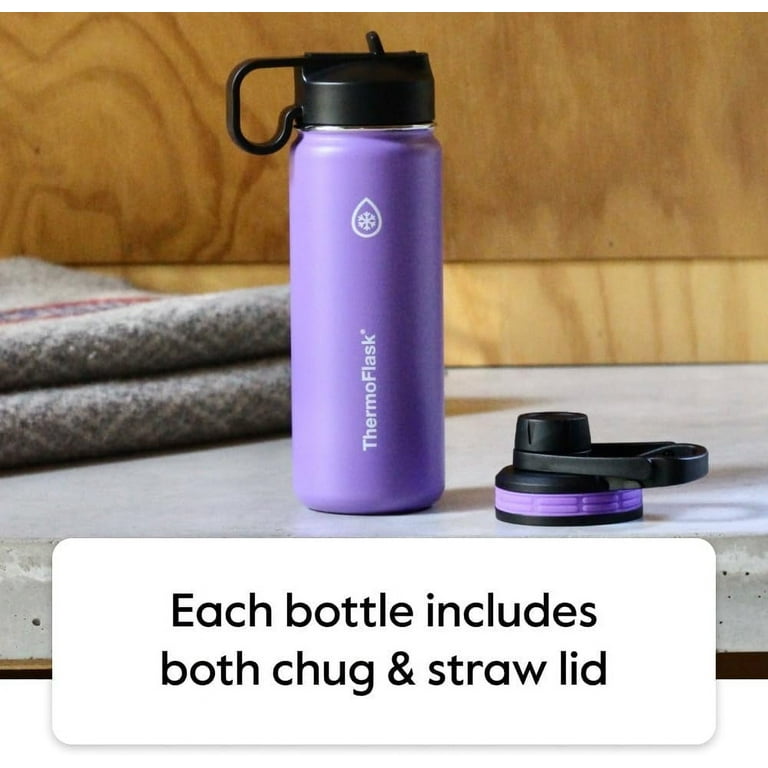 Thermoflask Insulated 40 oz. Stainless Steel Water Bottle with Spout Lid,  2-pack
