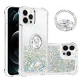 thumbnail image 1 of Funda para iPhone 12 PRO MAX con Brillo Líquido Flotante, Purpurina, Parachoques y Anillo Giratorio Soporte, 1 of 5