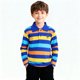 thumbnail image 1 of Blusa y camisa de manga larga con cuello vuelto para niños, blusa deportiva recreativa con estampado de rayas de verano para niños, blusa de manga larga con cuello vuelto para niños, parte superior de, 1 of 6