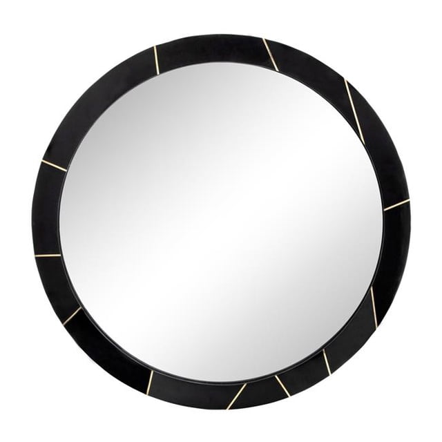Sagebrook Home 16308 29 in. Metal Mirror, Black