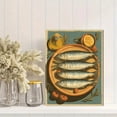 thumbnail image 2 of UXIEQU Sardines Olive Oil Lemon Kitchen Canvas Wall Art 15.75x11.81 Inches, 2 of 8
