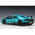 thumbnail image 4 of Lamborghini Huracan Performante Blu Glauco / Solid Blue with Black Wheels 1/12 Model Car by Autoart, 4 of 11