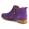 thumbnail image 4 of YDN Women Chic Round Toe Side Zippers Ankle Boots Chunky Block Low Heels Booties Business Working Daily Shoes Size 7 Purple, 4 of 4