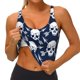 thumbnail image 3 of Balery white arrow Skull Sujetadores deportivos con espalda cruzada para mujer, acolchados, sin costuras, de alto impacto, ideales para yoga, gimnasio, entrenamiento y fitness.-XX-Large, 3 of 8