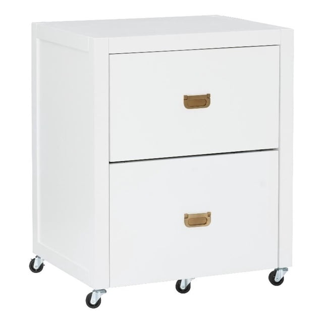 Linon Armoire à Dossiers Roulante en Bois Blanc