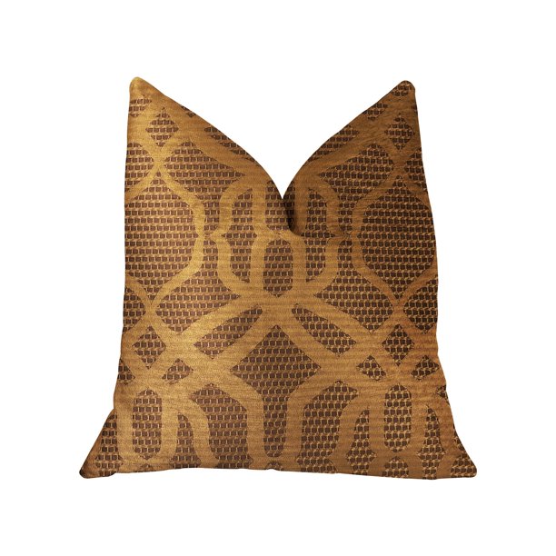 Gold and Brown Luxury Throw Pillow 26in x 26in