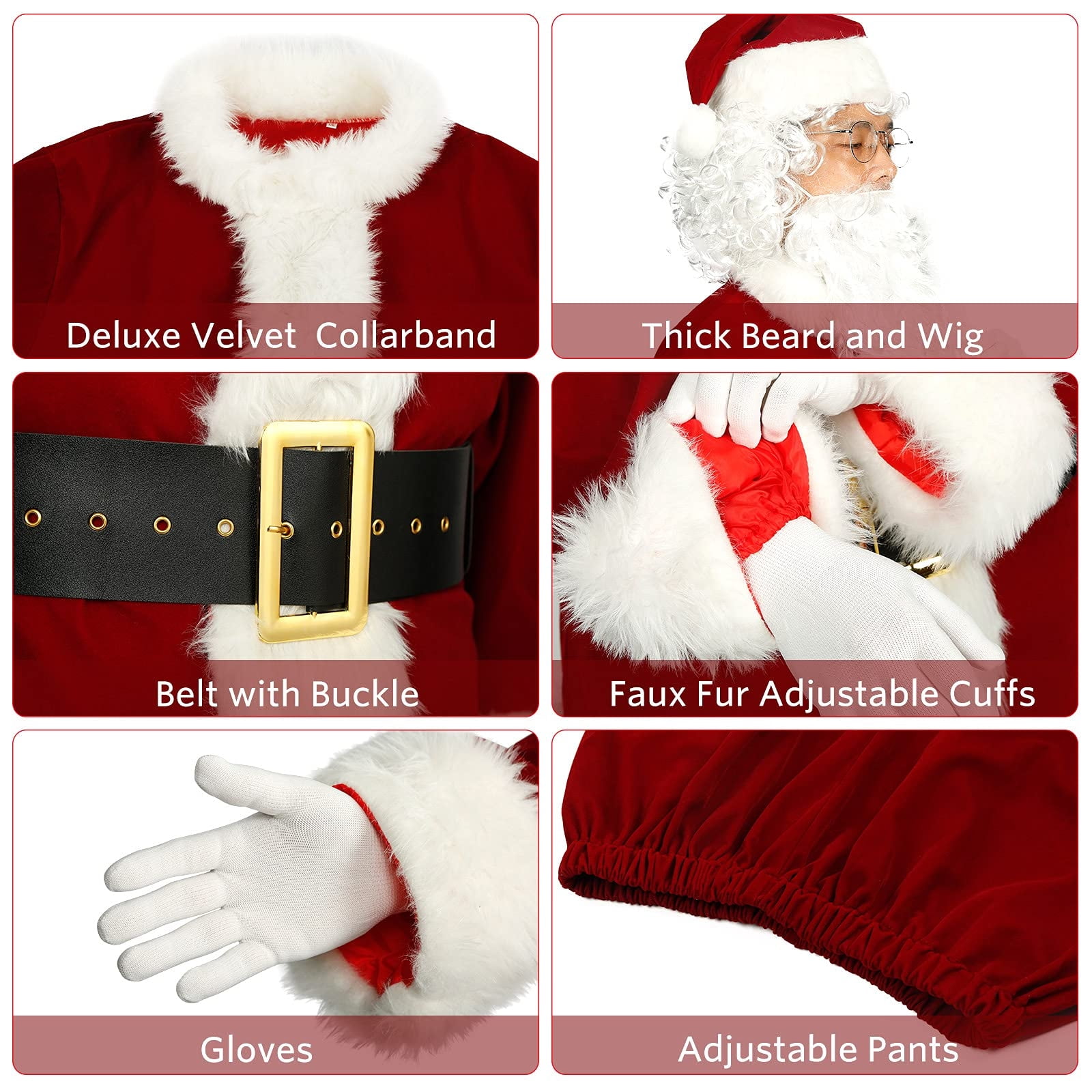 Boyiee Christmas Santa Claus Gloves Furry for Women Costumes Party Favors  Accessories(Red) - Yahoo Shopping