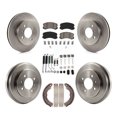 thumbnail image 1 of CMX Front Rear Disc Brake Rotors Ceramic Pads and Drum Kit (7Pc) for Car 2007 Mitsubishi Lancer LS Diamond with 14" Factory Wheels K8C-102184, 1 of 11