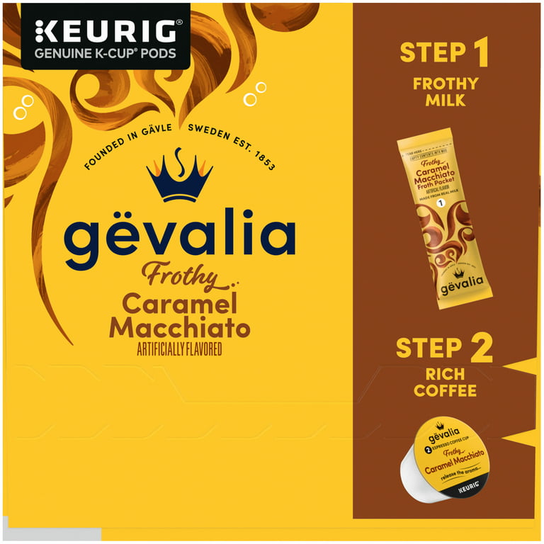Gevalia Frothy 2-Step Caramel Macchiato Espresso K-Cup® Coffee Pods & Froth  Packets Kit, 6 ct Box