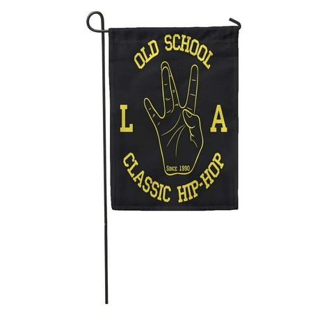 SIDONKU Los Angeles Hip Hop West Coast Hand Gesture Graphic Garden Flag Decorative Flag House Banner 28x40
