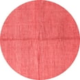 thumbnail image 1 of Ahgly Company Machine Washable Indoor Round Abstract Red Modern Area Rugs, 3' Round, 1 of 4