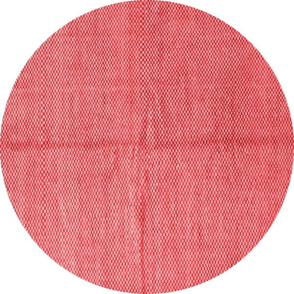 Ahgly Company Machine Washable Indoor Round Abstract Red Modern Area Rugs, 3' Round