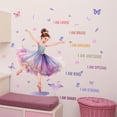 thumbnail image 2 of Calcomanías de pared inspirras con diseño de mariposas sacinora, vinilo extraíble para lescentes, niñas, niños, cuarto de bebé, habitación infantil, decoración artística, 2 of 3