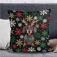 thumbnail image 2 of FOR U DESIGNS Dachshund Snowflake Pattern 3 PCS RV Dinette Cushion Covers Wear-Resistan Camper Seat Covers Dinette Booth Camper Cushion Pillow Cover Sofa Slipover Christmas Decor, 2 of 8