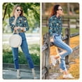 thumbnail image 7 of KLL Anchors Print Women's Long Sleeve Pajamas with Pants Sleepwear Loungewear 2 Set-XX-Large, 7 of 7