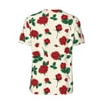 thumbnail image 3 of Rocae Rose Flowers for Breathable Men's Baseball T-Shirt Fashionable Casual Baseball Jersey, Moisture-wicking Sportswear 3X-Large, 3 of 9