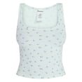 thumbnail image 5 of No Boundaries Cotton Stretch Ribbed Tank Top and Shorts Pajama Set, Women's XS-XXXL, 5 of 5