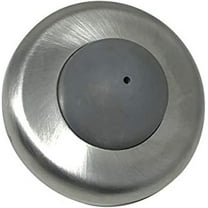 Litepak Door Knob Bumper Rubber Wall Protector Stainless Steel Stopper Prevent Door Handle Damage Shield Walls, 2.5" (Satin Nickel, 1 Pack)