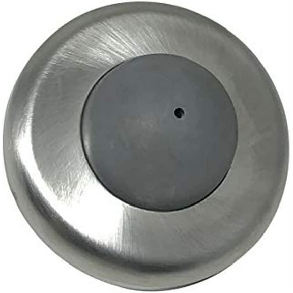 Litepak Door Knob Bumper Rubber Wall Protector Stainless Steel Stopper Prevent Door Handle Damage Shield Walls, 2.5" (Satin Nickel, 1 Pack)