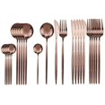 thumbnail image 1 of 24Pcs Stainless Steel Dinnerware Set Kitchen Green Gold Cutlery Set Knife Fork Spoon Flatware Tableware Minimalist Silverware, 1 of 5