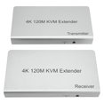 thumbnail image 2 of Extensor KVM de 120m 4K 60Hz teclado remoto ratón Control USB extensor de interfaz Multimedia HD para PC TV 100-240V, 2 of 5