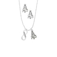 thumbnail image 2 of Delight Jewelry Mother Infinity Sign Silver tone Zig Zag Christmas Tree Charm Necklace and Stud Earrings, 2 of 4
