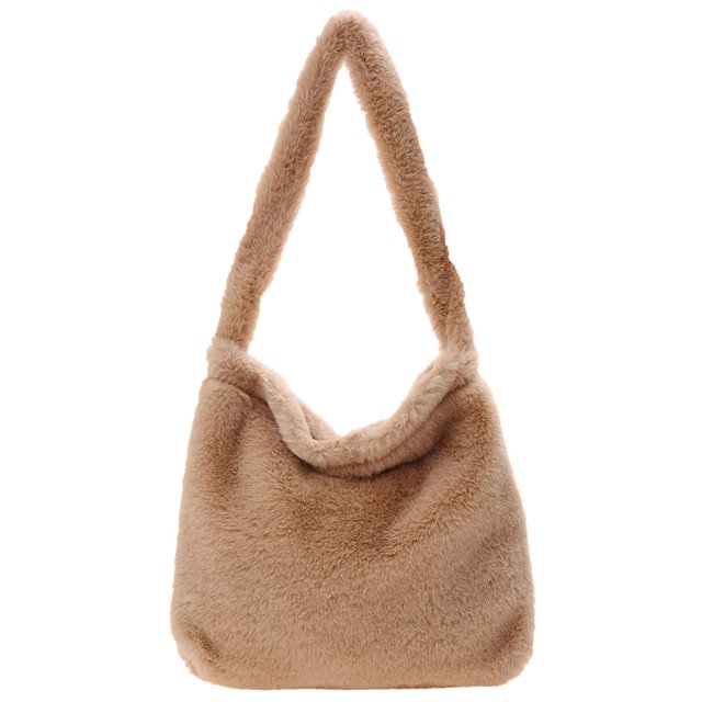 Sywqhk Retro Mujer Felpa Leopardo Amor Bolso De Hombro Otoño Invierno Bolsos (Caqui) Sywqhk Para estrenar