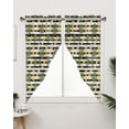 thumbnail image 3 of Swag Curtains, Black and White Striped Summer Pineapple Tropical Plant Rod Pocket Kitchen Curtains Valances Tier Curtains Swag Valance Curtains for Bedroom Living Room 36" x 36", 2 Panels, 3 of 6