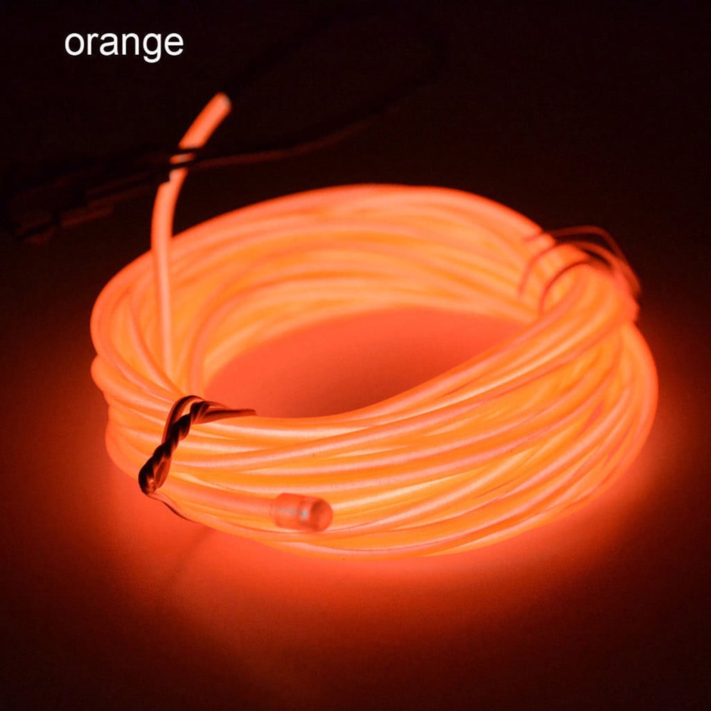 Neon Flexible LED Light Strip Glow EL Wire String Rope DC 3V/12V USB Controller