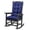 Blue, variant on Shinnwa Rocking Chair Cushion 17 x 17/21 Inch Seat Cushion Set Non-Slip with Ties for Indoor Living Room, Red