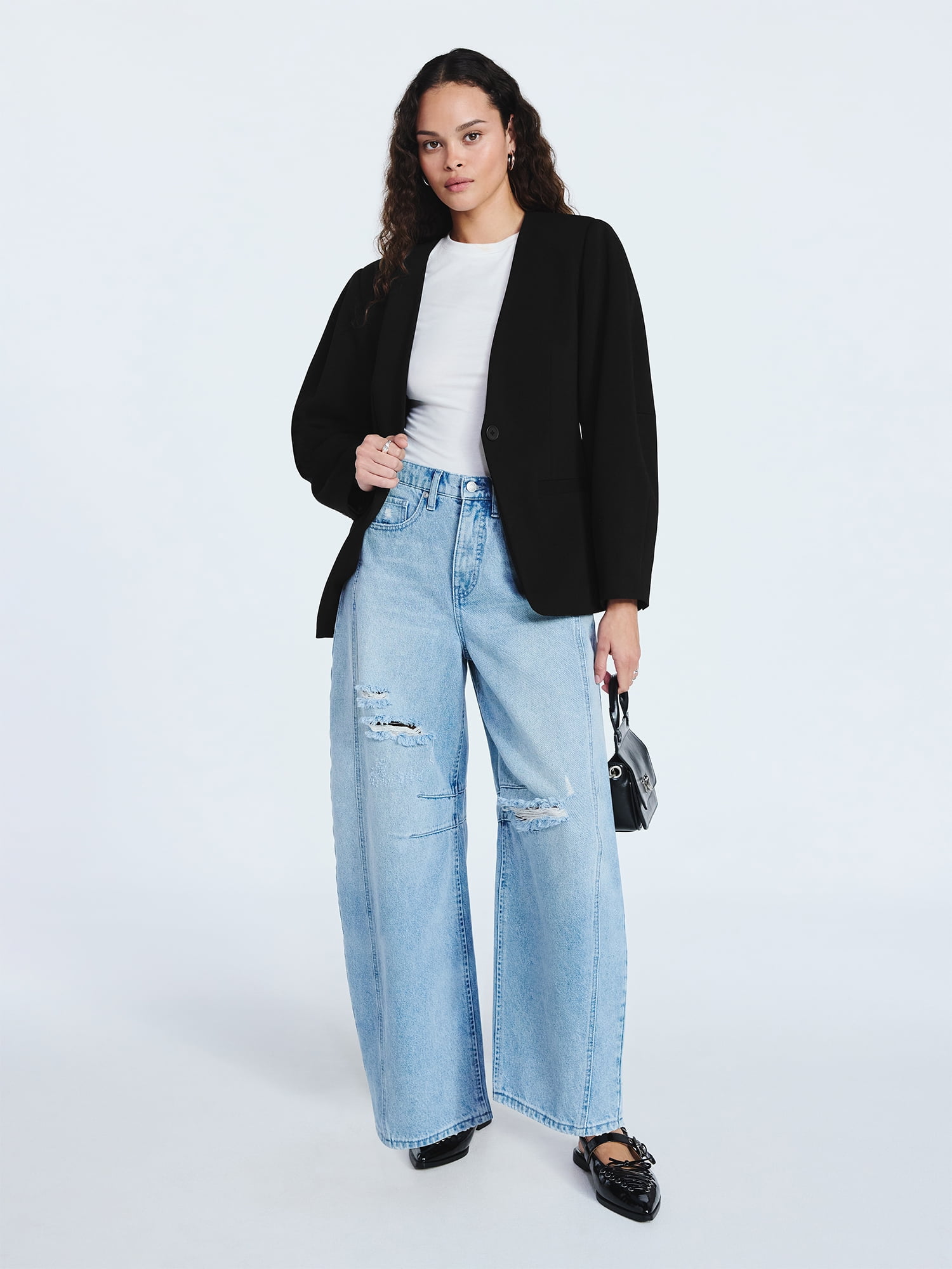 Scoop Women's Barrel Sleeve Blazer, Sizes XS-XXL