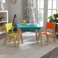 thumbnail image 6 of KidKraft Children's Modern Table and Chair Set, Natural and Highlighter, 6 of 8