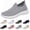 Gray, variant on longantii Womens Orthopedic Shoes Arch Support Non Slip Slip on Nurse Shoes Breathable Mesh Stretch Business Casual Shoes Soft 2026 New Orthopedic Shoes Black